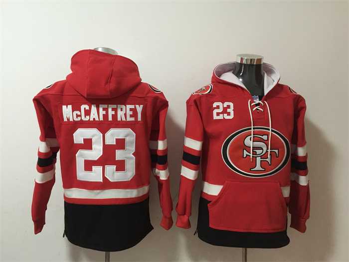 Men's San Francisco 49ers #23 Christian McCaffrey Red Black Ageless Must-Have Lace-Up Pullover Hoodie,We sell and wholesale Men's San Francisco 49ers #23 Christian McCaffrey Red Black Ageless Must-Have Lace-Up Pullover Hoodie on line form chian!